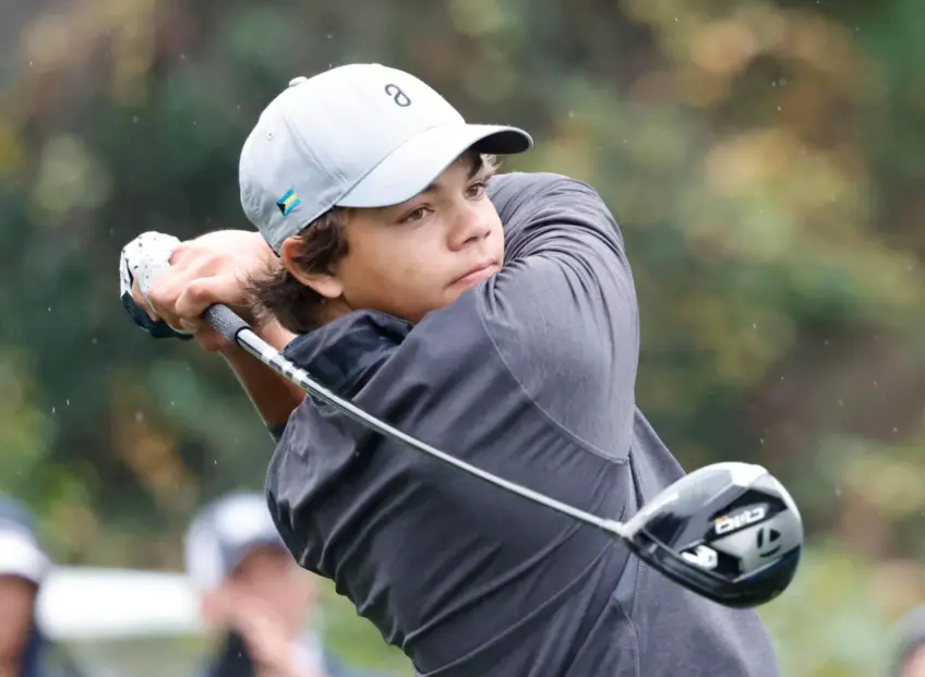 Charlie Woods just three shots behind after thrilling round one