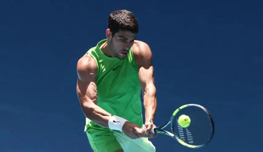 Watch: Carlos Alcaraz puts on a show ahead of his debut in Doha