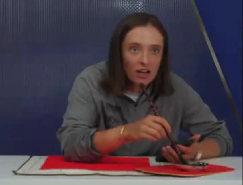 Watch: China Open posts funny Iga Swiatek video: One minute!? I'm terrible at drawing