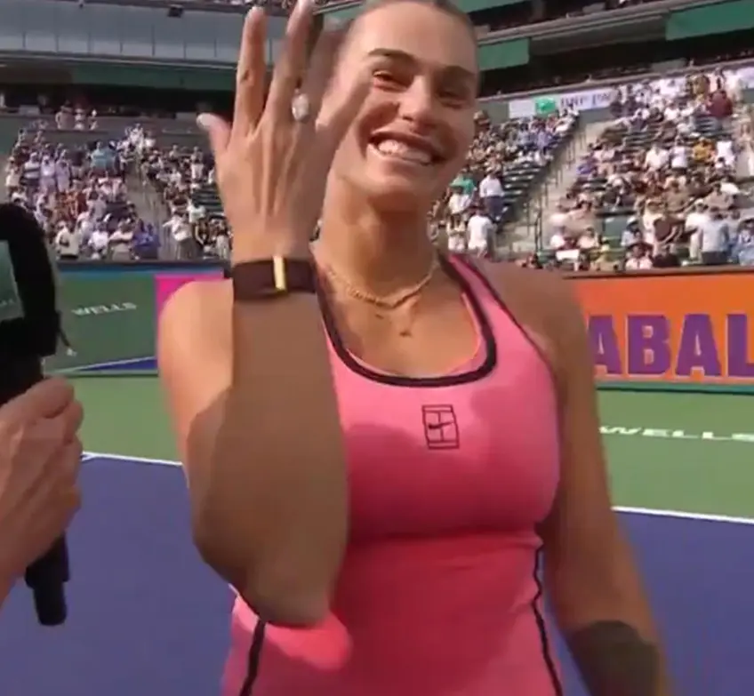 Aryna Sabalenka jokes her new engagement ring could distract opponents
